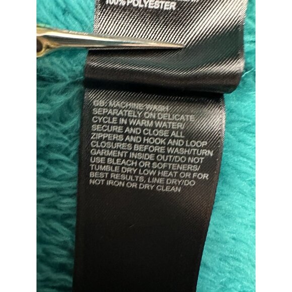 The North Face Jacket Women’s M Osito 2 Teal Blue Fuzzy High Loft Fleece FA15‎ - Picture 10 of 14